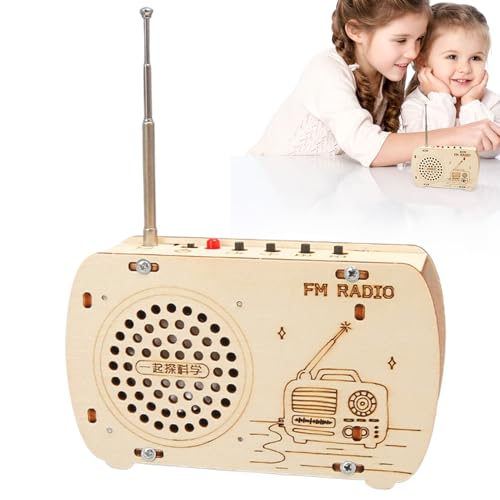 Generisch Handgefertigtes Radio-Set, Radio Für Kinder | Holzradio-Elektronik-Lernset - Interaktives Bauspielzeug, Wissenschaftliche -Experimentierelektronik-Bausätze Für Und Mädchen Generisch Handgefertigtes Radio-Set, Radio Für Kinder | Holzradio-Elektronik-Lernset - Interaktives Bauspielzeug, Wissenschaftliche -Experimentierelektronik-Bausätze Für Und Mädchen von Generisch
