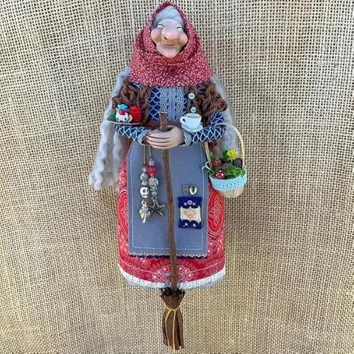 Generisch Handgemachte Küchenhexe Puppe, Bezaubernde Glücksbringer Kochpuppe, Kochpuppen Küche hängende Dekoration, einzigartige Heimdekoration, für Mama oder einen Freund, der gerne kocht (B) von Generisch