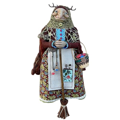 Generisch Handgemachte Küchenhexe Puppe, Bezaubernde Glücksbringer Kochpuppe, Kochpuppen Küche hängende Dekoration, einzigartige Heimdekoration, für Mama oder einen Freund, der gerne kocht (E) von Generisch