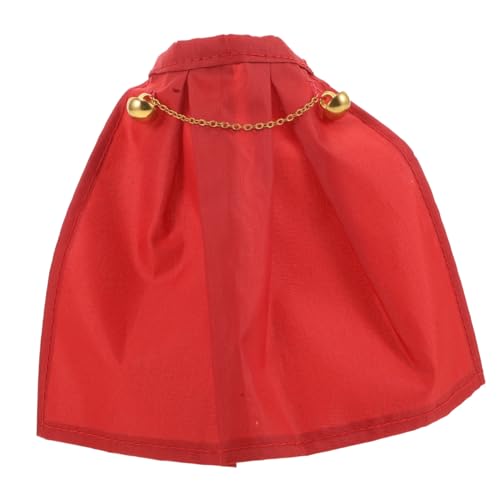 Generisch Handmodell interaktives Puppen Accessoires Minipuppenkleidung Puppen dekorativer Umhang Modellumhangdekore Mantelmodell Stoff rot von Generisch