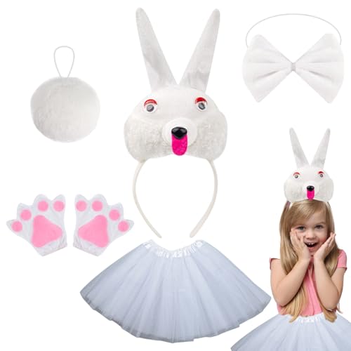 Generisch Hasenkostüm Kinder, weißes Kaninchenkostüm | Hasenohren für Baby - Komfortable verstellbare Kaninchenkleidung für Cosplay -Halloween -Partys Osterfeiern Anime -Konventionen Generisch Hasenkostüm Kinder, weißes Kaninchenkostüm | Hasenohren für Baby - Komfortable verstellbare Kaninchenkleidung für Cosplay -Halloween -Partys Osterfeiern Anime -Konventionen von Generisch