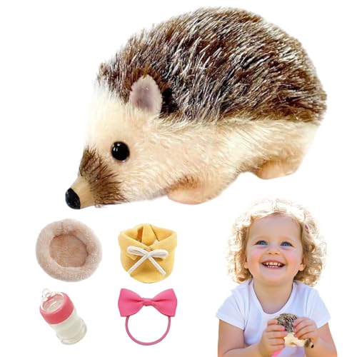 Generisch Hedgehog Plush Toy, Soft Toy, 2.76x5.12 Inches Reusable Silicone Animal Model Simulation, Indoor Home Decorations for Living Room, Bedroom and Study von Generisch