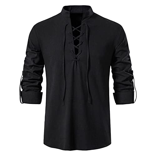 Generisch Herren-Kostüm mit Schnürung, Baumwolle, mittelalterliches Vintage-Kostüm Lässig Generisch Herren-Kostüm mit Schnürung, Baumwolle, mittelalterliches Vintage-Kostüm Lässig von Generisch