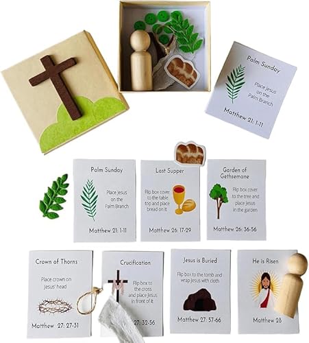 Generisch Holy Week Box | Easter Box Set, Resurrection Game,DIY Holy Week Box Resurrection Game,Family Easter Holy Week Gift,Wooden Easter Scene Decor Generisch Holy Week Box | Easter Box Set, Resurrection Game,DIY Holy Week Box Resurrection Game,Family Easter Holy Week Gift,Wooden Easter Scene Decor von Generisch