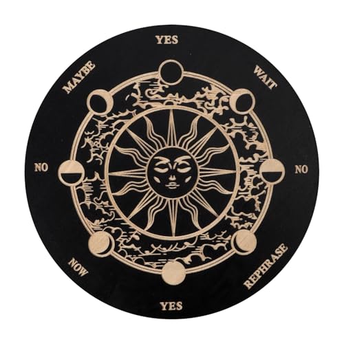 Generisch Holz Pendelbrett - Wahrsagespielzeug | Ouija Brettspiel | Wahrsagerei Wahrsagebrett | Wünschelrutenbrett Für Hexen Wahrsagerei | Übernatürliches Wahrsagungswerkzeug von Generisch