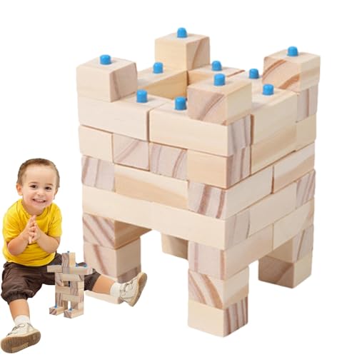 Generisch Holzbausteine für Kinder, Holzbausteine Set - Innenarchitekturkit | Vorschullernungspädagogikspielzeug für und Mädchen Generisch Holzbausteine für Kinder, Holzbausteine Set - Innenarchitekturkit | Vorschullernungspädagogikspielzeug für und Mädchen von Generisch