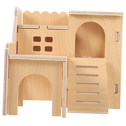 Generisch Holzhaus für Hamster und Kleintiere Doppelschichtiges Spielhaus für Schlaf aus Hochwertigem Geruchsneutral für Bessere Schlafqualität Generisch Holzhaus für Hamster und Kleintiere Doppelschichtiges Spielhaus für Schlaf aus Hochwertigem Geruchsneutral für Bessere Schlafqualität von Generisch