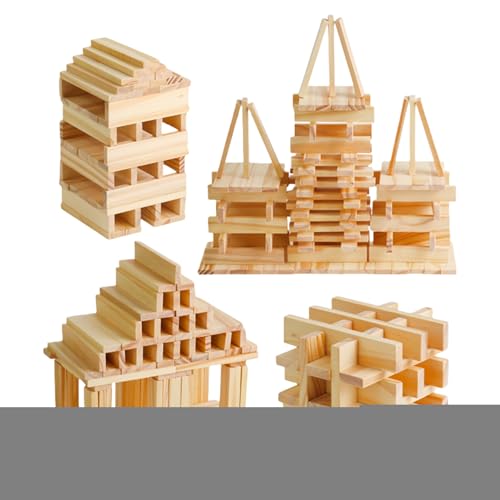 Generisch Holzplanken -Konstruktionsset - 100 Stück Bausteine für Kleinkinder, kreatives Stammspielzeug | Natürliche Holzblockade, Open Ended Play Learning Set, Stack Toy für die Entwicklung von Kid Generisch Holzplanken -Konstruktionsset - 100 Stück Bausteine für Kleinkinder, kreatives Stammspielzeug | Natürliche Holzblockade, Open Ended Play Learning Set, Stack Toy für die Entwicklung von Kid von Generisch