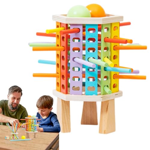 Generisch Holzstäbchen-Würfelspiel, Holzstabturm,Ballwurfspiel - Feinmotorikspiel für Kinder ab 3 Jahren, Lernspielzeug, Zählspielzeug Generisch Holzstäbchen-Würfelspiel, Holzstabturm,Ballwurfspiel - Feinmotorikspiel für Kinder ab 3 Jahren, Lernspielzeug, Zählspielzeug von Generisch
