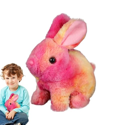 Generisch Hoping Bunny, Kaninchenspielzeug für Kinder, Simulierte Kaninchenpuppe Stofftiere, Natürliche Bewegungen, hüpfter Robotertier für Kinder, Springen, zuckende Nase, wackelige Ohren von Generisch