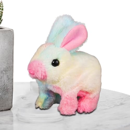Generisch Hoping Bunny, Kaninchenspielzeug für Kinder | Simulierte Kaninchenpuppe Stofftiere | Natürliche Bewegungen, hüpfter Robotertier für Kinder, Springen, zuckende Nase, wackelige Ohren von Generisch