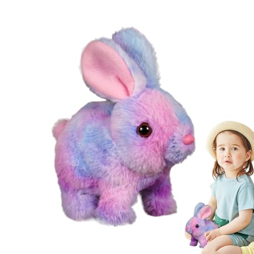 Generisch Hoping Bunny Toy, hüpfen Bunny - Simulierte Kaninchenpuppe Stofftiere | Natürliche Bewegungen, hüpfter Robotertier für Kinder, Springen, zuckende Nase, wackelige Ohren von Generisch