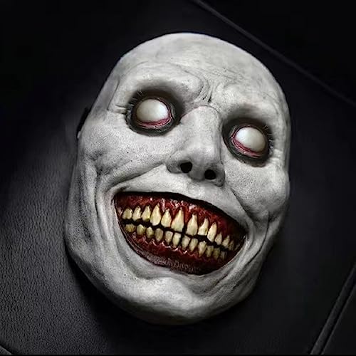 Generisch Horror Maske, Halloween Maske, Horror Scary Halloween Mask, Lächelnder Dämon/Clown Cosplay/Gruseliger Halloween Demon/Karneval Fasching Böse Kostümparty-Requisiten für Damen Herren von Generisch