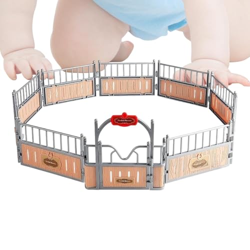 Generisch Horse Stable Model, Realistic Farm Animal Fence Figurines, Horses Figures Collection Set, Compact & Engaging Pretend Play Toy Ideal for Easter, Birthdays and Children's Day von Generisch