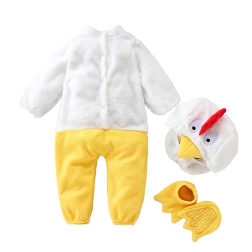 Generisch Hühnchen Halloween Kostüm Baby, Baby Hühnchenkostüm,Long Sleeve Plush Animal Hut Clothes Schuhe Set - Fuzzy Strampler, niedlicher Cartoon -Body für Halloween -Weihnachts -Cosplay Generisch Hühnchen Halloween Kostüm Baby, Baby Hühnchenkostüm,Long Sleeve Plush Animal Hut Clothes Schuhe Set - Fuzzy Strampler, niedlicher Cartoon -Body für Halloween -Weihnachts -Cosplay von Generisch