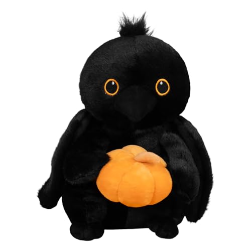 Generisch Huggable Collectible Soft Doll Home Decor | Halloween Stuffed Animal | Halloween Raven Plush Pillow Toy for Chair Home Bedroom Living Room Car Desk Sofa von Generisch