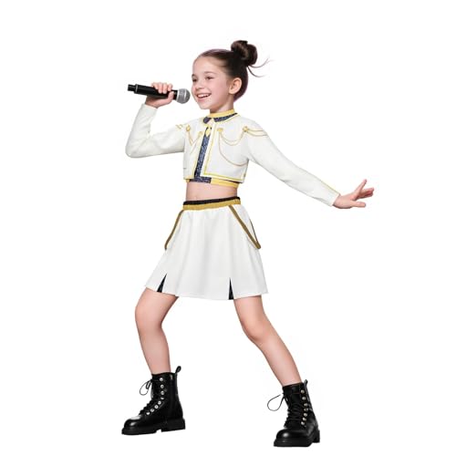 Generisch Hunters Jäger-Kostüm für Mädchen, Kinder,3-Teiliges Performance-Outfit für Halloween, Cosplay, Bühnen-Outfits, Idol-Sänger, weißes Performance-Outfit, Party-Verkleiden#20 Generisch Hunters Jäger-Kostüm für Mädchen, Kinder,3-Teiliges Performance-Outfit für Halloween, Cosplay, Bühnen-Outfits, Idol-Sänger, weißes Performance-Outfit, Party-Verkleiden#20 von Generisch