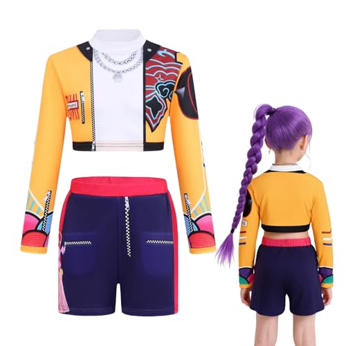 Generisch Hunters Mädchen Bühnenoutfit Popsängerinnen Kostüm, Anime Cosplay Kostüme Für Mädchen, R-umi Mira Und Z-oey Für Anime Hunter Outfit Mottopartys Maskenbälle von Generisch