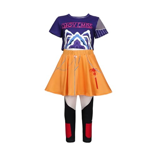 Generisch Hunters Rumis Anime Cosplay Kostüm – Dämonenkostüm Für Mädchen Von 5–12 Jahren, Popsängerinnen-Kostüm Für Mädchen Halloween-Kostüm Bühnenoutfit von Generisch