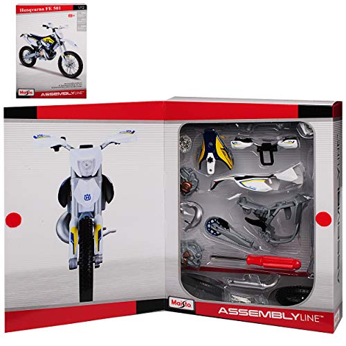 Generisch Husqvrana FE 501 Blau Weiss Enduro Bausatz Kit 1/12 Modell Motorrad Generisch Husqvrana FE 501 Blau Weiss Enduro Bausatz Kit 1/12 Modell Motorrad von Generisch