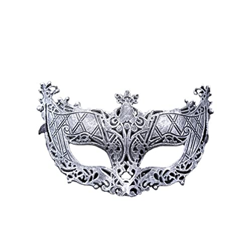 Generisch Hworks Halloween Party Mask Silver Plastic Half Face Cover Cosplay Prop Generisch Hworks Halloween Party Mask Silver Plastic Half Face Cover Cosplay Prop von Generisch