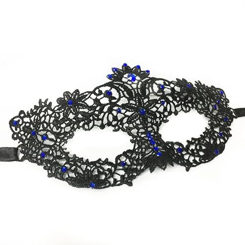 Generisch Hworks Lady Lace Cosplay Maske mit Strass Party Schwarz Half Face Cover Halloween Kostüm Requisiten von Generisch
