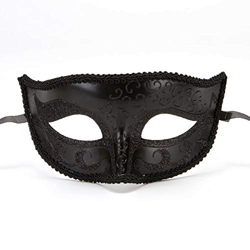 Generisch Hworks Retro Jazz Prinzessin Cosplay Maske Party Kunststoff Schwarz Half Face Cover Halloween Kostüm Requisiten von Generisch