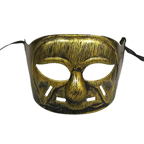 Generisch Hworks Retro Ritter Cosplay Maske Show Halloween Kostüm Requisiten Party Half Face Cover von Generisch