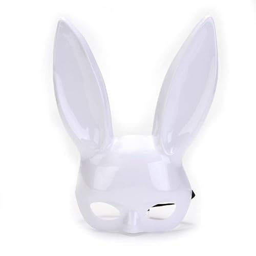 Generisch Hworks Weißes Kaninchen Cosplay Maske Party Kunststoff Half Face Cover Halloween Kostüm Requisiten von Generisch