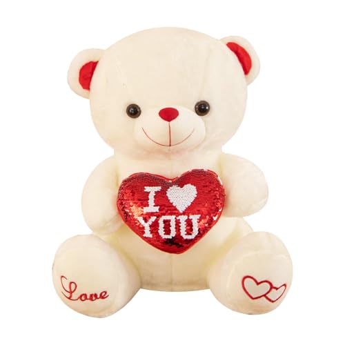 Generisch Ich Liebe Dich Bär, niedliche Holding Pailletten Herz Stoffed Bear | Hausdekoration für Wohnzimmer, Schlafzimmer Generisch Ich Liebe Dich Bär, niedliche Holding Pailletten Herz Stoffed Bear | Hausdekoration für Wohnzimmer, Schlafzimmer von Generisch