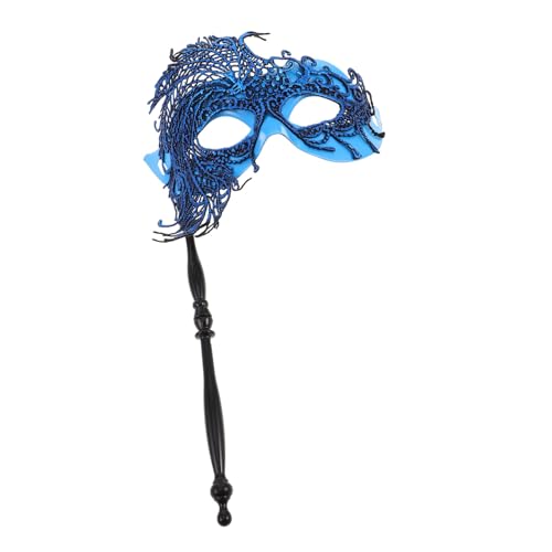 Generisch Inspiriertes Kostümzubehör für Frauen Karneval Halloween Maskenbälle mit Feinem Spitzenmuster Großem Pfauenblau von Generisch