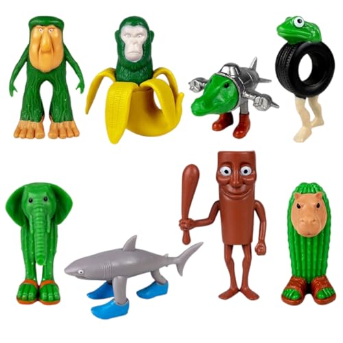 Generisch Italian Brainrot Meme Shark Figuren, Tung Tung Tung Sahur Figur, Tralalero Tralala Kuscheltier, Italian Brainrot Figuren für Kinder & Erwachsene(A-1) von Generisch