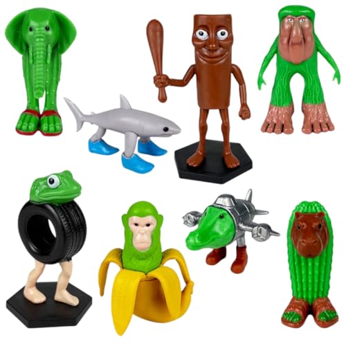 Generisch Italian Brainrot Meme Shark Figuren, Tung Tung Tung Sahur Figur, Tralalero Tralala Kuscheltier, Italian Brainrot Figuren für Kinder & Erwachsene(A-2) von Generisch