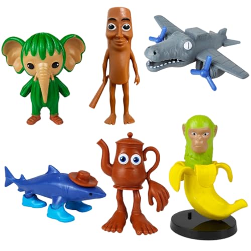 Generisch Italian Brainrot Meme Shark Figuren, Tung Tung Tung Sahur Figur, Tralalero Tralala Kuscheltier, Italian Brainrot Figuren für Kinder & Erwachsene(B) von Generisch