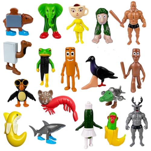 Generisch Italian Brainrot Meme Shark Figuren, Tung Tung Tung Sahur Figur, Tralalero Tralala Kuscheltier, Italian Brainrot Figuren für Kinder & Erwachsene(C) von Generisch