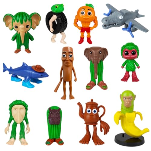 Generisch Italian Brainrot Meme Shark Figuren, Tung Tung Tung Sahur Figur, Tralalero Tralala Kuscheltier, Italian Brainrot Figuren für Kinder & Erwachsene (H) von Generisch