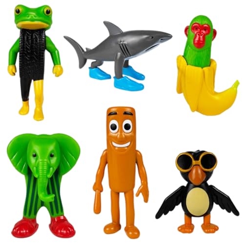 Generisch Italian Brainrot Meme Shark Figuren, Tung Tung Tung Sahur Figur, Tralalero Tralala Kuscheltier, Italian Brainrot Figuren für Kinder & Erwachsene (J) von Generisch
