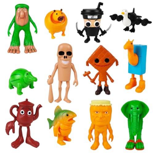 Generisch Italian Brainrot Meme Shark Figuren, Tung Tung Tung Sahur Figur, Tralalero Tralala Kuscheltier, Italian Brainrot Figuren für Kinder & Erwachsene (K) von Generisch