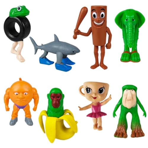 Generisch Italian Brainrot Meme Shark Figuren, Tung Tung Tung Sahur Figur, Tralalero Tralala Kuscheltier, Italian Brainrot Figuren für Kinder & Erwachsene (L) von Generisch