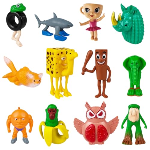 Generisch Italian Brainrot Meme Shark Figuren, Tung Tung Tung Sahur Figur, Tralalero Tralala Kuscheltier, Italian Brainrot Figuren für Kinder & Erwachsene (M) von Generisch