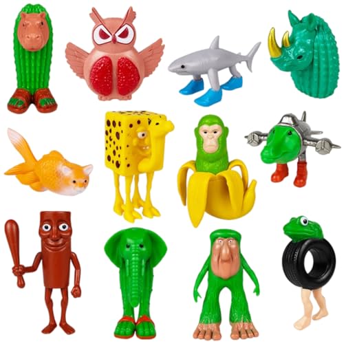 Generisch Italian Brainrot Meme Shark Figuren, Tung Tung Tung Sahur Figur, Tralalero Tralala Kuscheltier, Italian Brainrot Figuren für Kinder & Erwachsene (O) von Generisch