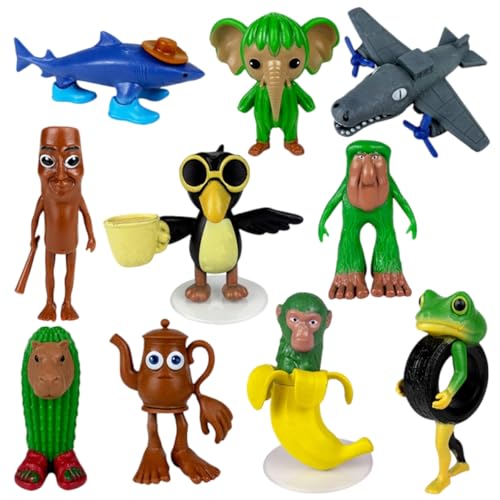 Generisch Italian Brainrot Meme Shark Figuren, Tung Tung Tung Sahur Figur, Tralalero Tralala Kuscheltier, Italian Brainrot Figuren für Kinder & Erwachsene (S-029) von Generisch