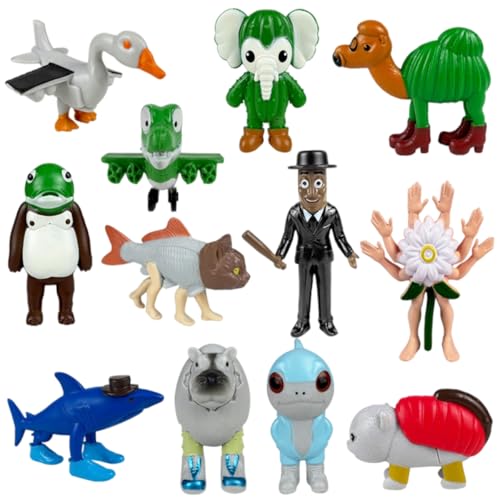 Generisch Italian Brainrot Meme Shark Figuren, Tung Tung Tung Sahur Figur, Tralalero Tralala Kuscheltier, Italian Brainrot Figuren für Kinder & Erwachsene (S-030) von Generisch