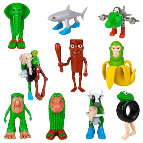 Generisch Italian Brainrot Meme Shark Figuren, Tung Tung Tung Sahur Figur, Tralalero Tralala Kuscheltier, Italian Brainrot Figuren für Kinder & Erwachsene (S-036) von Generisch