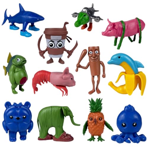 Generisch Italian Brainrot Meme Shark Figuren, Tung Tung Tung Sahur Figur, Tralalero Tralala Kuscheltier, Italian Brainrot Figuren für Kinder & Erwachsene (S-037) von Generisch