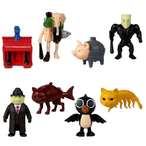 Generisch Italian Brainrot Meme Shark Figuren, Tung Tung Tung Sahur Figur, Tralalero Tralala Kuscheltier, Italian Brainrot Figuren für Kinder & Erwachsene (S-039) von Generisch