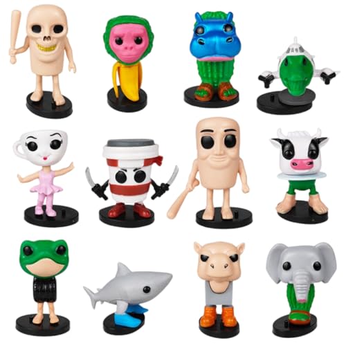 Generisch Italian Brainrot Meme Shark Figuren, Tung Tung Tung Sahur Figur, Tralalero Tralala Kuscheltier, Italian Brainrot Figuren für Kinder & Erwachsene (S-042) von Generisch