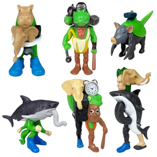 Generisch Italian Brainrot Meme Shark Figuren, Tung Tung Tung Sahur Figur, Tralalero Tralala Kuscheltier, Italian Brainrot Figuren für Kinder & Erwachsene (S-043) von Generisch