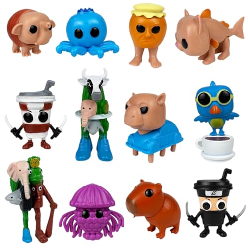 Generisch Italian Brainrot Meme Shark Figuren, Tung Tung Tung Sahur Figur, Tralalero Tralala Kuscheltier, Italian Brainrot Figuren für Kinder & Erwachsene (S-044) von Generisch