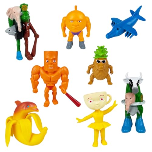 Generisch Italian Brainrot Meme Shark Figuren, Tung Tung Tung Sahur Figur, Tralalero Tralala Kuscheltier, Italian Brainrot Figuren für Kinder & Erwachsene (S-046) von Generisch